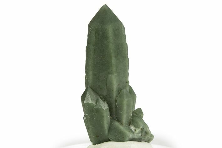 Green Hedenbergite Included Quartz Cluster - Mongolia #331876